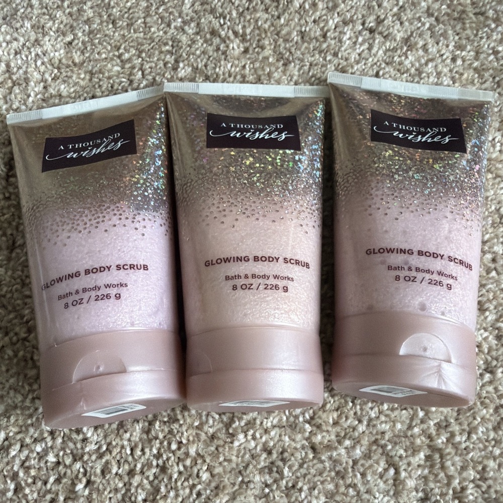 Bath & Body Works Glowing Scrub A THOUSAND WISHES Set Of 3